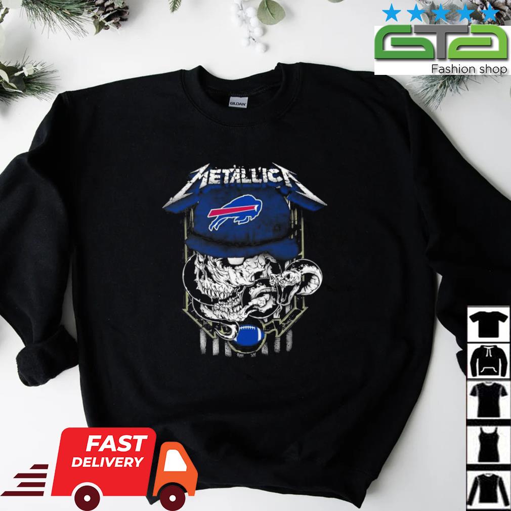 Metallica Skull Snake Buffalo Bills Logo NFL Shirt, hoodie, sweater, long  sleeve and tank top