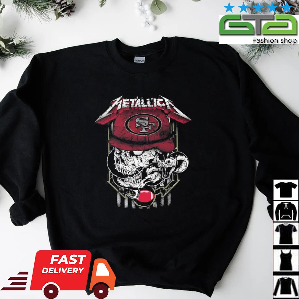 Skull Metallica San Francisco 49ers shirt, hoodie, sweater, long sleeve and  tank top