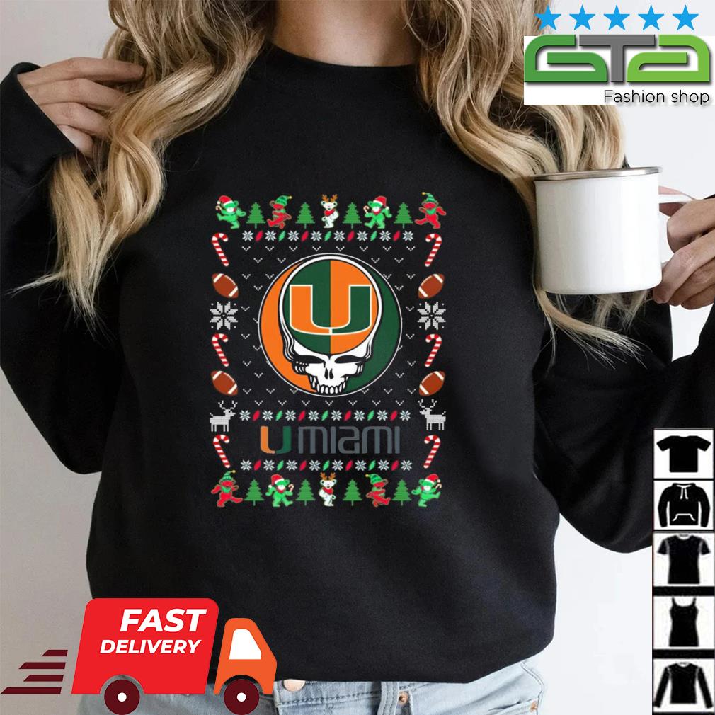 NFL Miami Dolphins Grateful Dead ugly christmas sweater - USALast