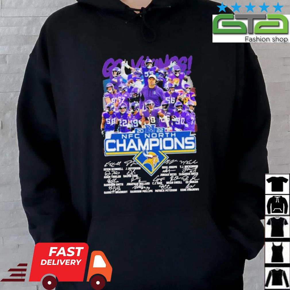 Minnesota Vikings NFC North Champions 2022 Go Vikings Signatures Shirt