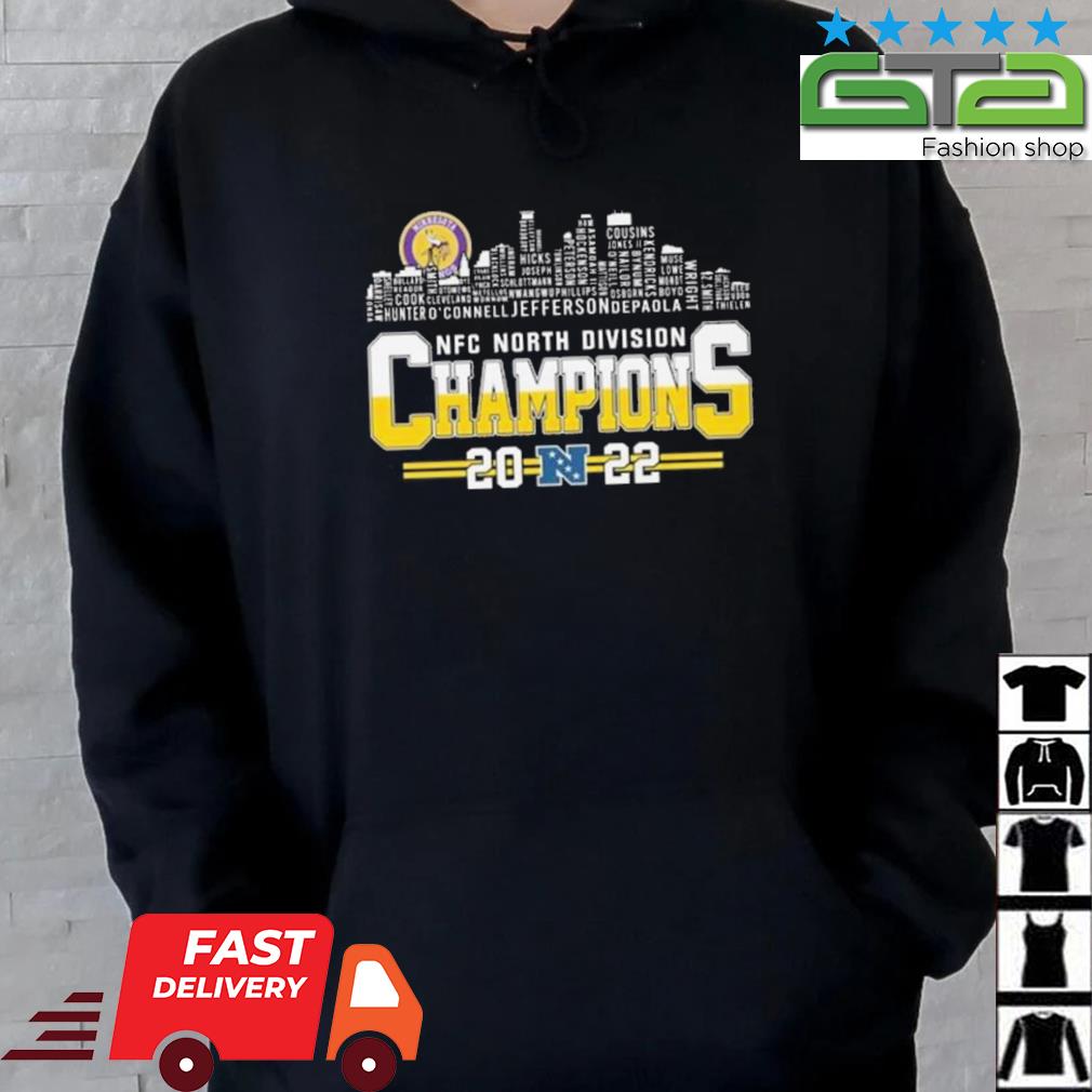 Minnesota Vikings Skylines 2022 NFC North Division Champions 2008-2022 Shirt,  hoodie, sweater, long sleeve and tank top