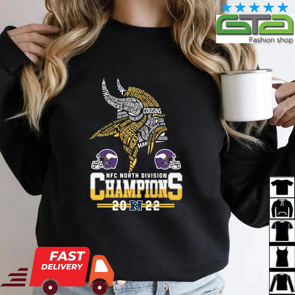Minnesota Vikings Team Football NFC North Division Champions 2022 shirt
