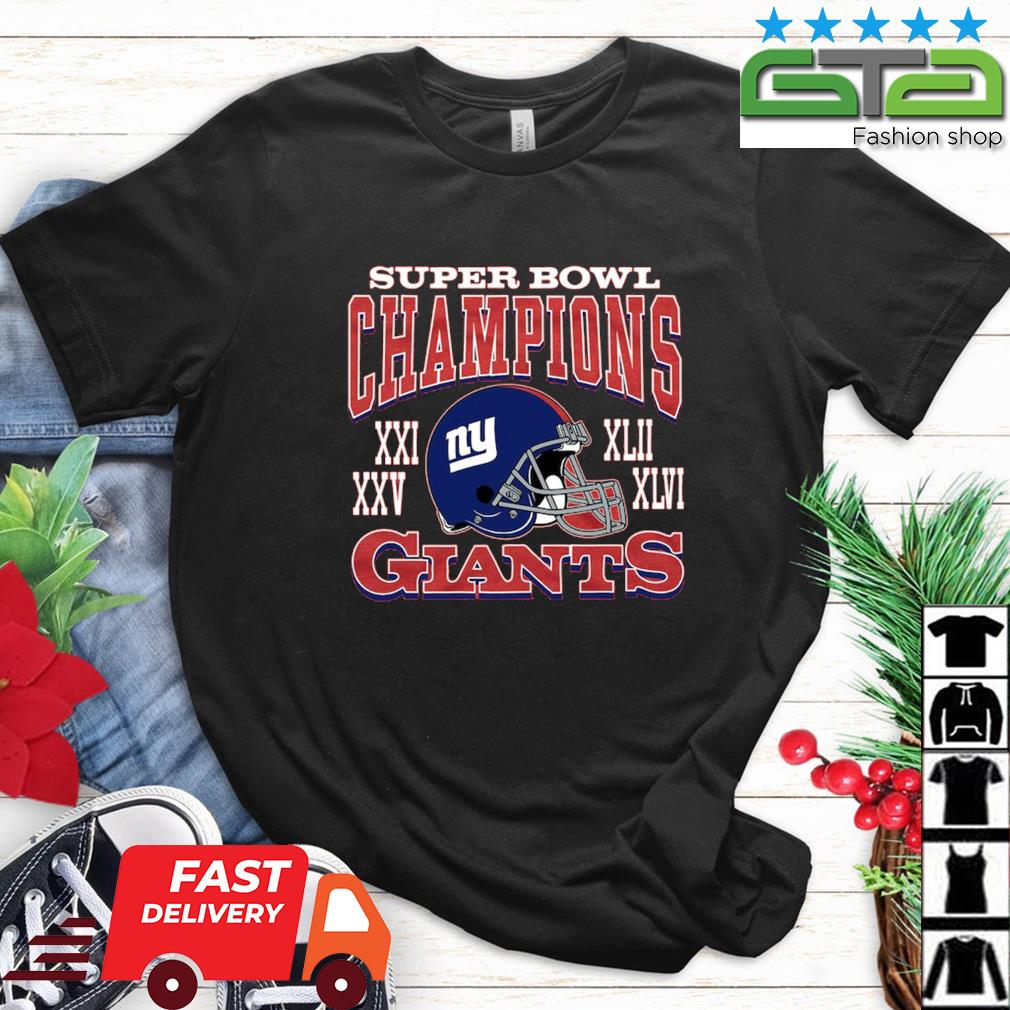 New York Giants Homage Super Bowl Classics Tri-Blend T-Shirt