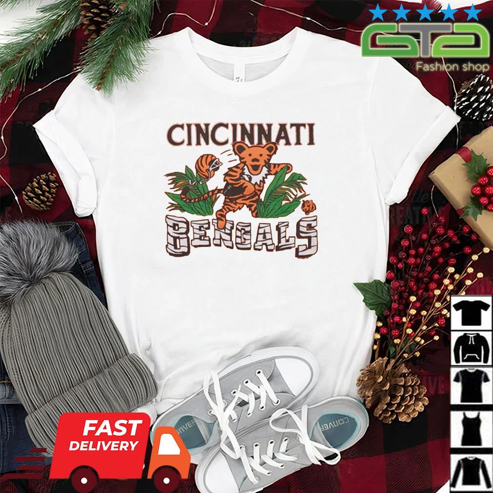 NFL x Grateful Dead x Bengals  Retro Cincinnati Bengals T-Shirt