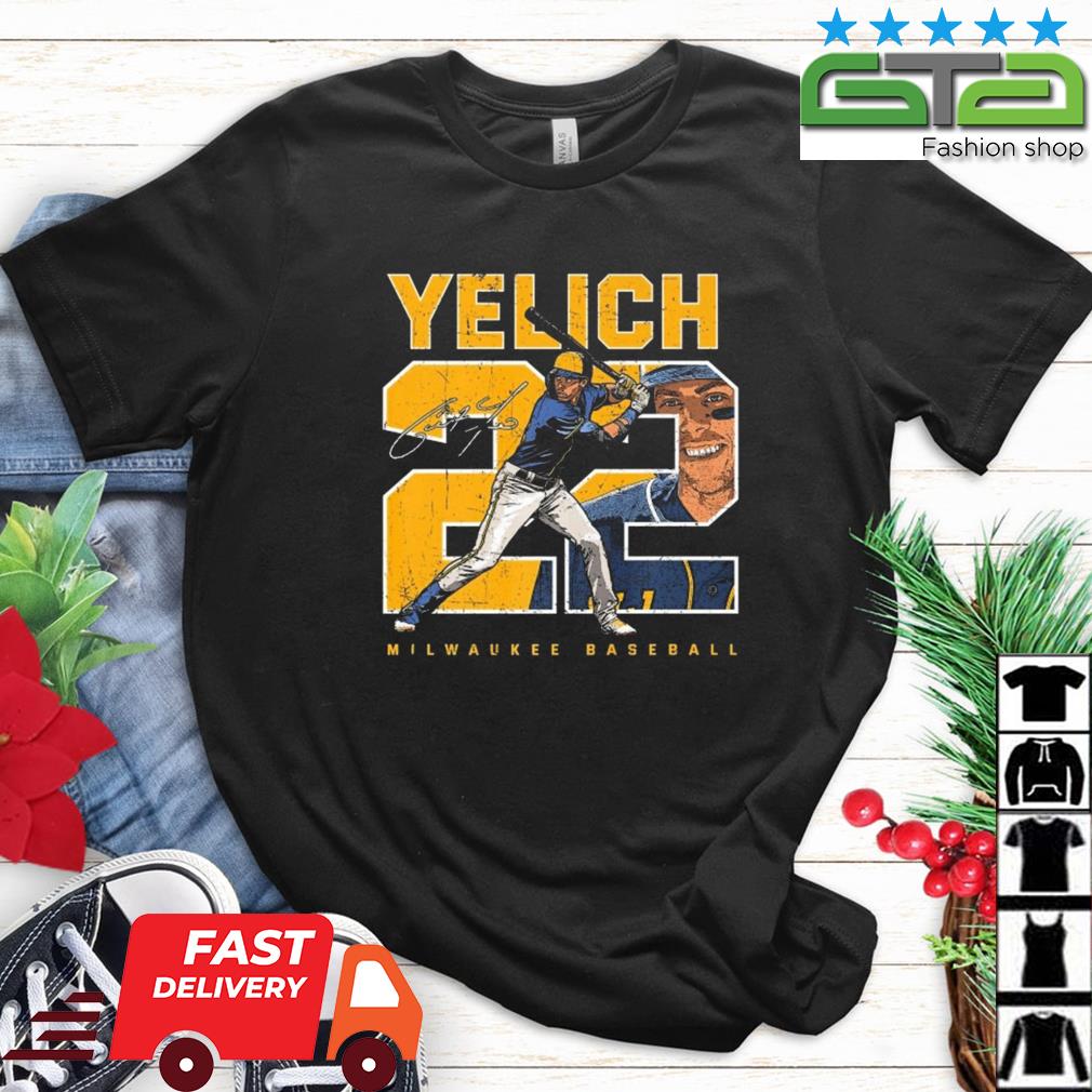 Number And Portrait Christian Yelich Milwaukee Signature Shirt, hoodie,  sweater, long sleeve and tank top