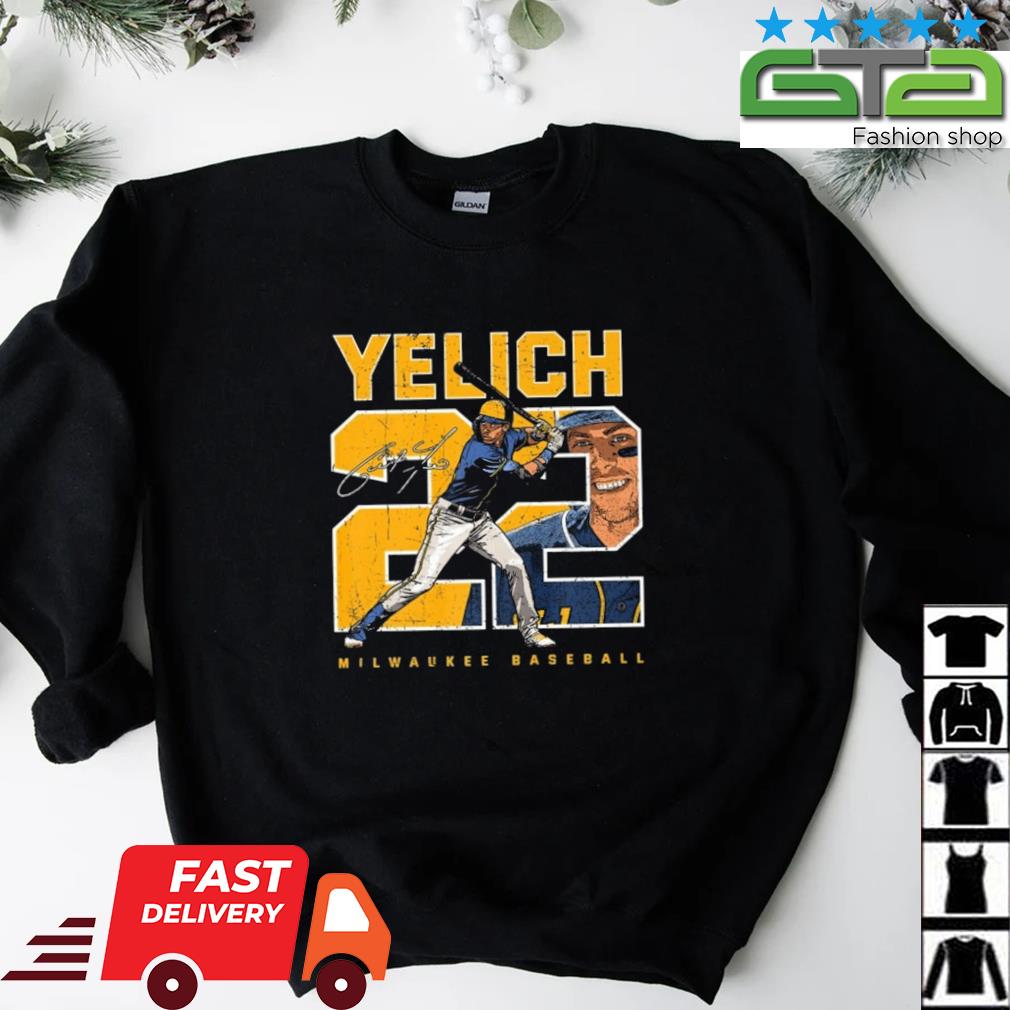 Number And Portrait Christian Yelich Milwaukee Signature Shirt, hoodie,  sweater, long sleeve and tank top