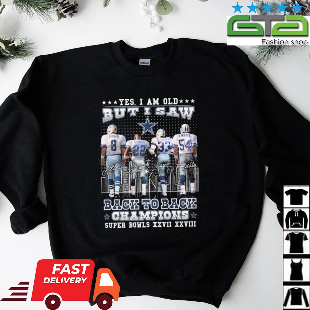 Dallas Cowboys in memory of super bowl XXVII XXVIII champions hirt, hoodie,  sweater, long sleeve and tank top