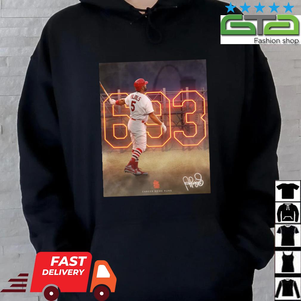 St. Louis Cardinals Albert Pujols 695 Career Home Runs Signature Shirt,  hoodie, sweater, long sleeve and tank top
