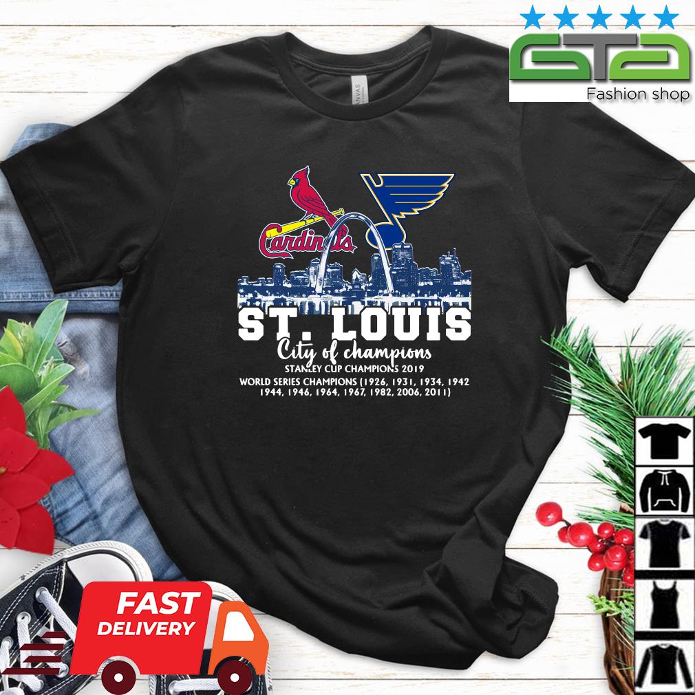 ST Louis City Of Champions Cardinals And Blues shirt, hoodie