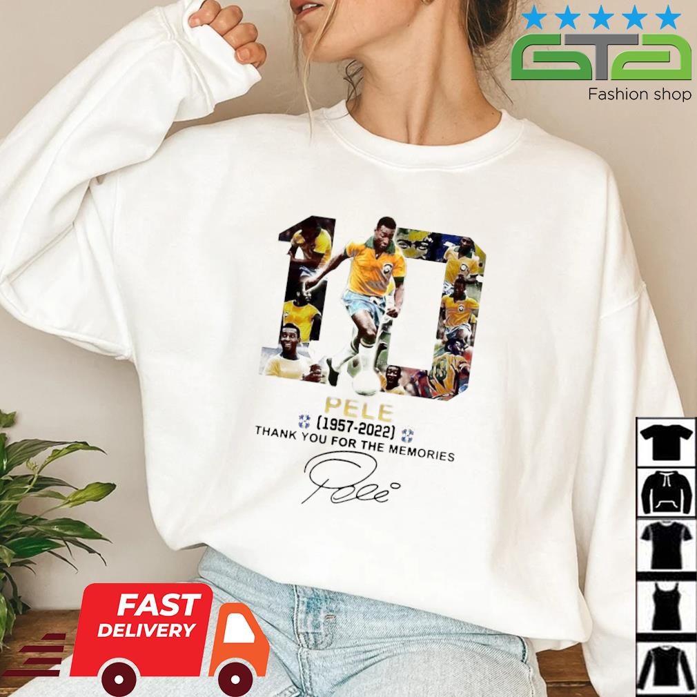 Pele 1957-2022 thank you for the memories signature shirt