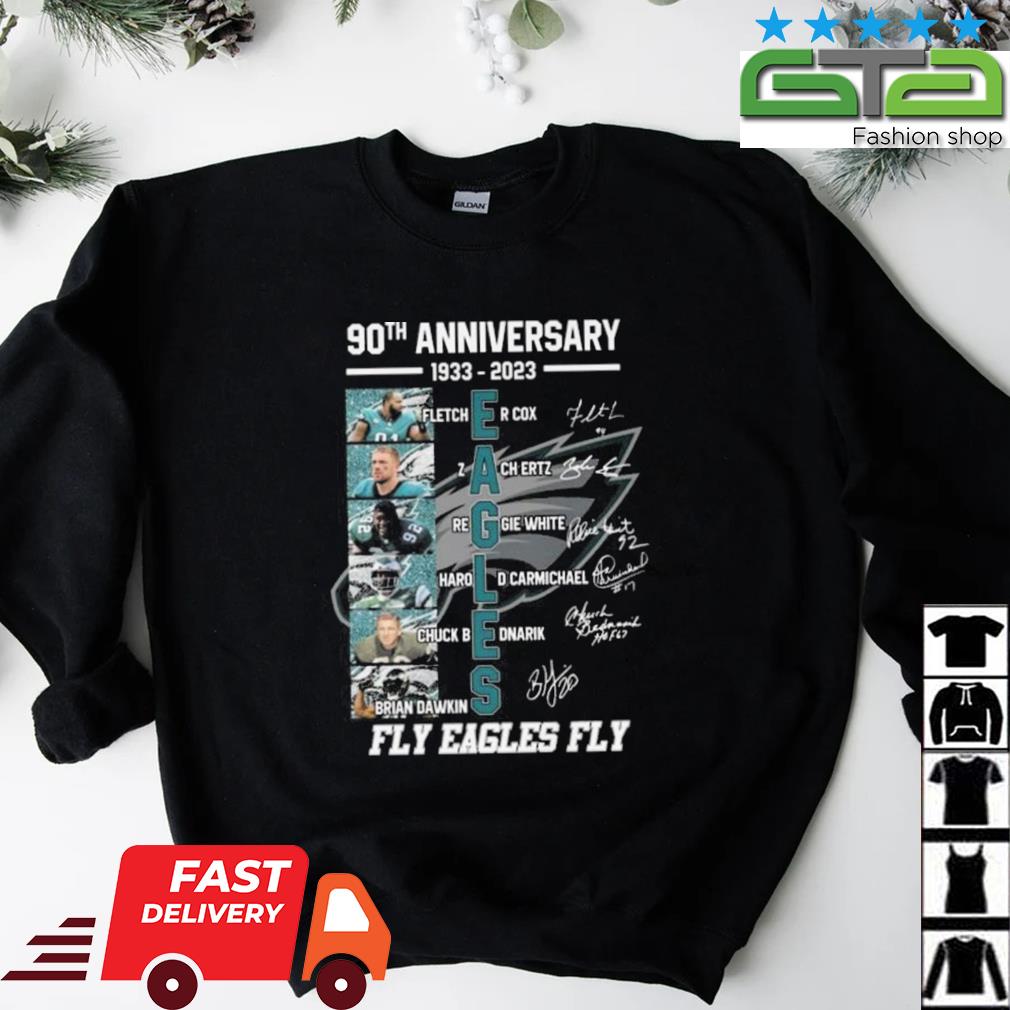 Eagles Shirt 90 Years Anniversary Legend Signatures Philadelphia