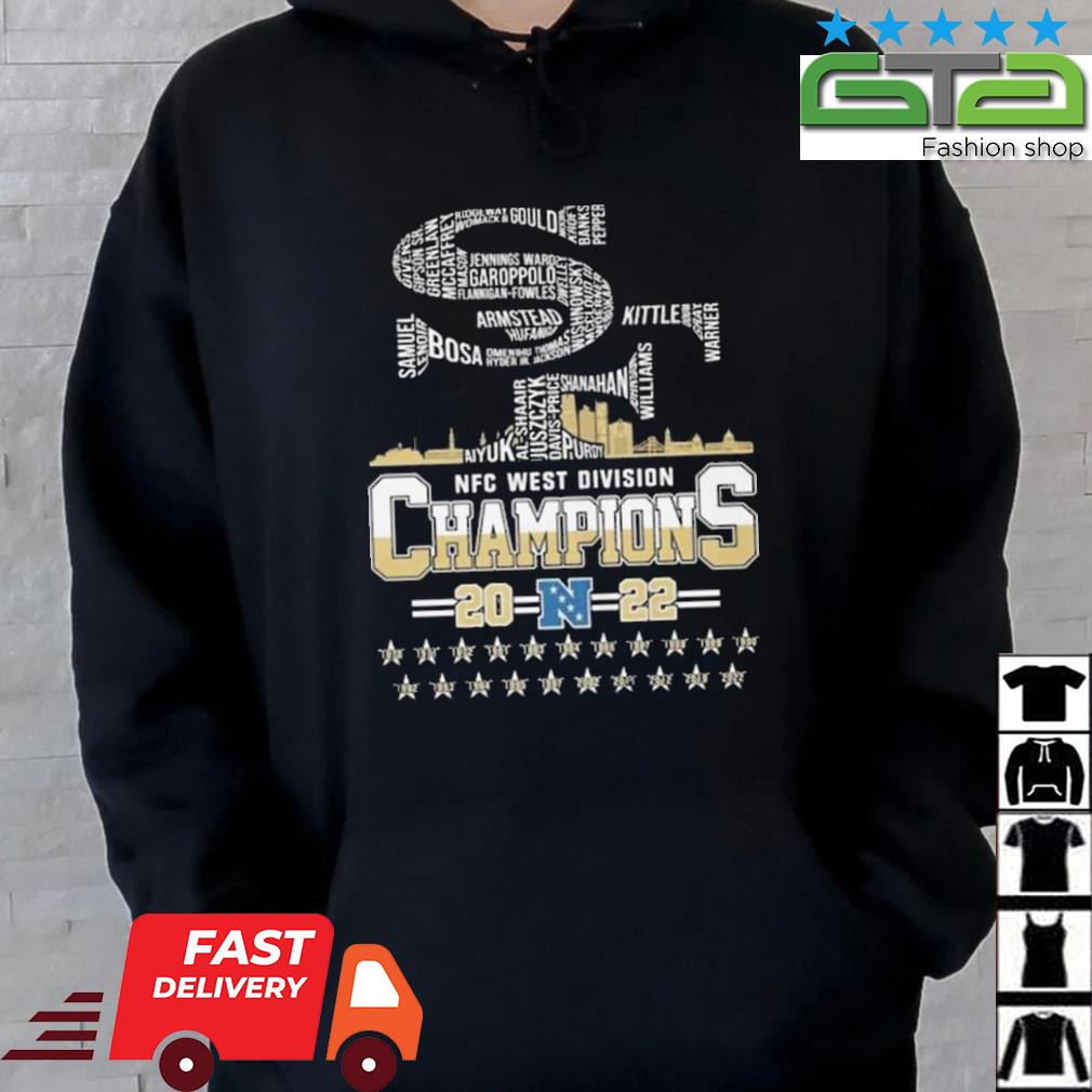 San Francisco 49ers Players Names 2022 NFC West Division Champions  1970-2022 shirt, hoodie, sweater, long sleeve and tank top