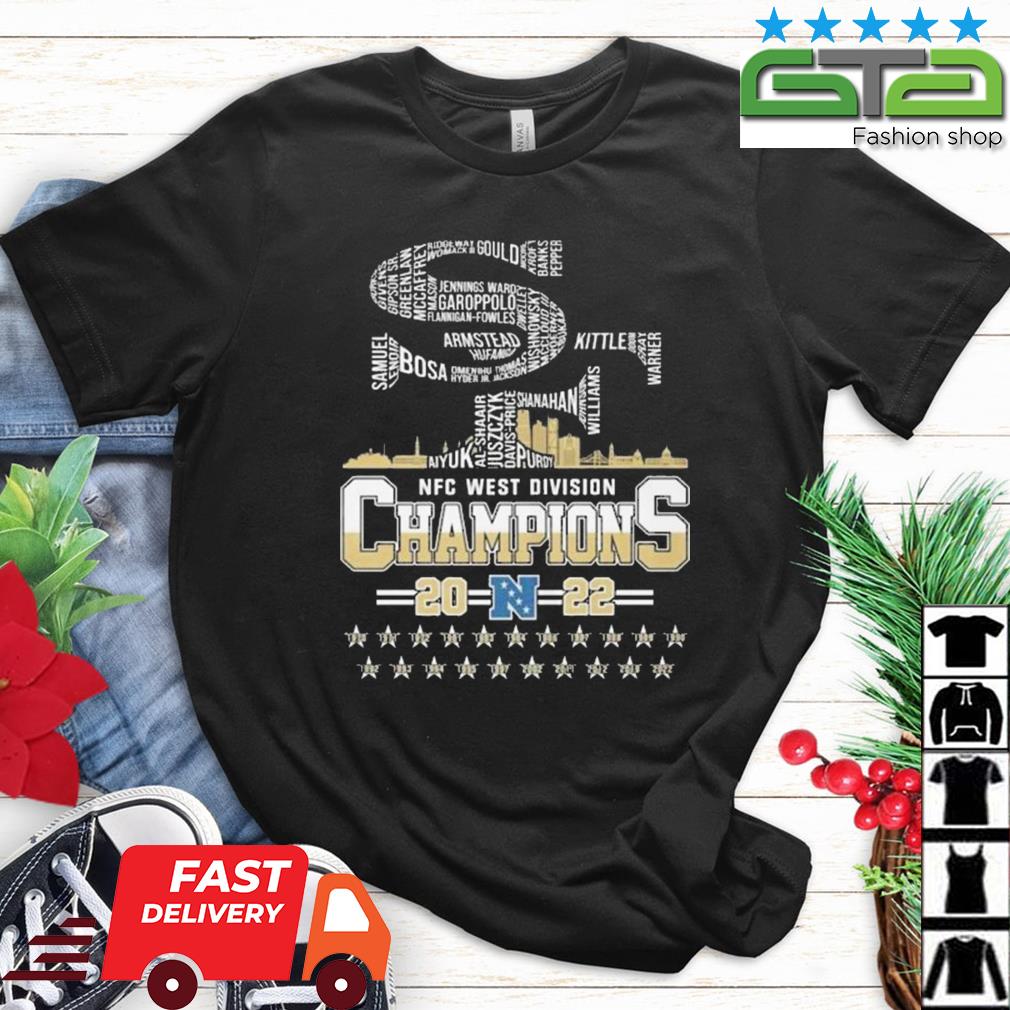 San Francisco 49ers Players Names 2022 NFC West Division Champions  1970-2022 shirt, hoodie, sweater, long sleeve and tank top