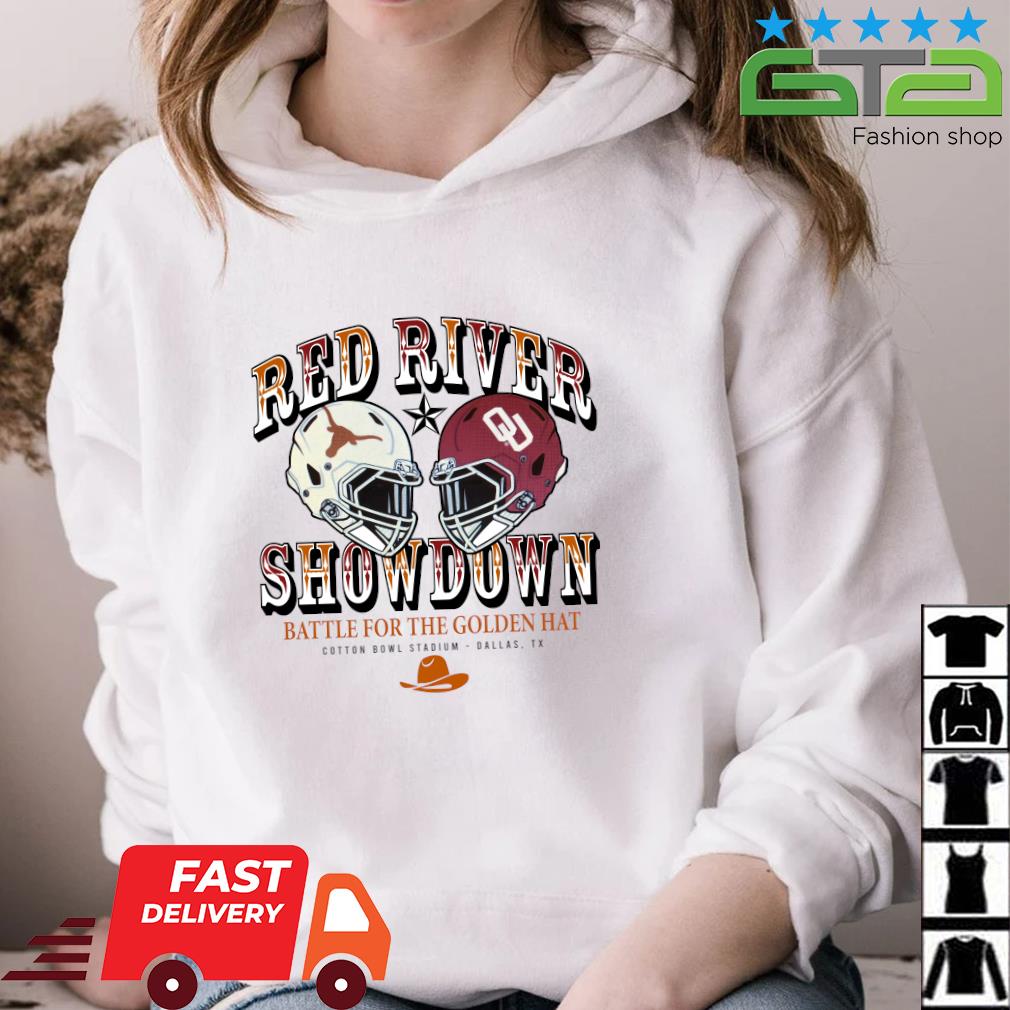 Official NFL Shop Texas Longhorns Vs. Oklahoma Sooners Champion 2022 Red  River Showdown shirt, hoodie, sweater, long sleeve and tank top