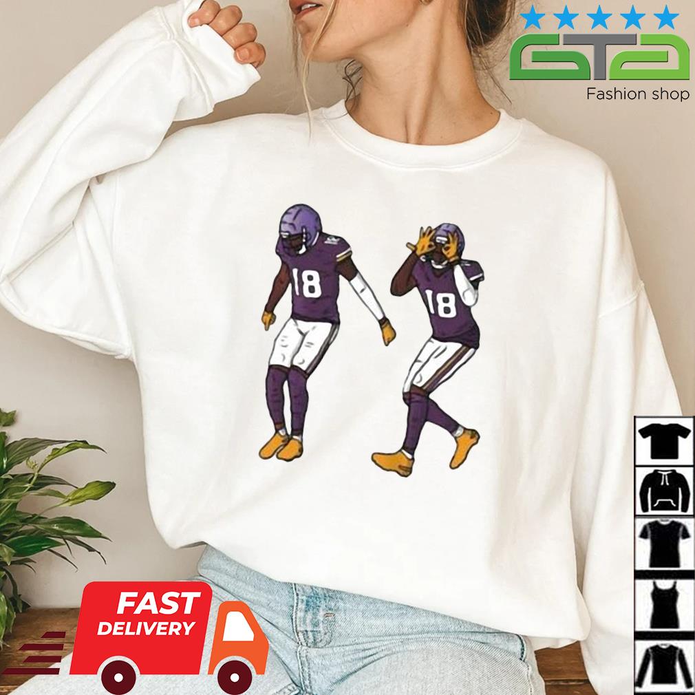 Justin Jefferson Griddy Shirt Womens Vikings Shirt Minnesota Vikings Gift -  Happy Place for Music Lovers