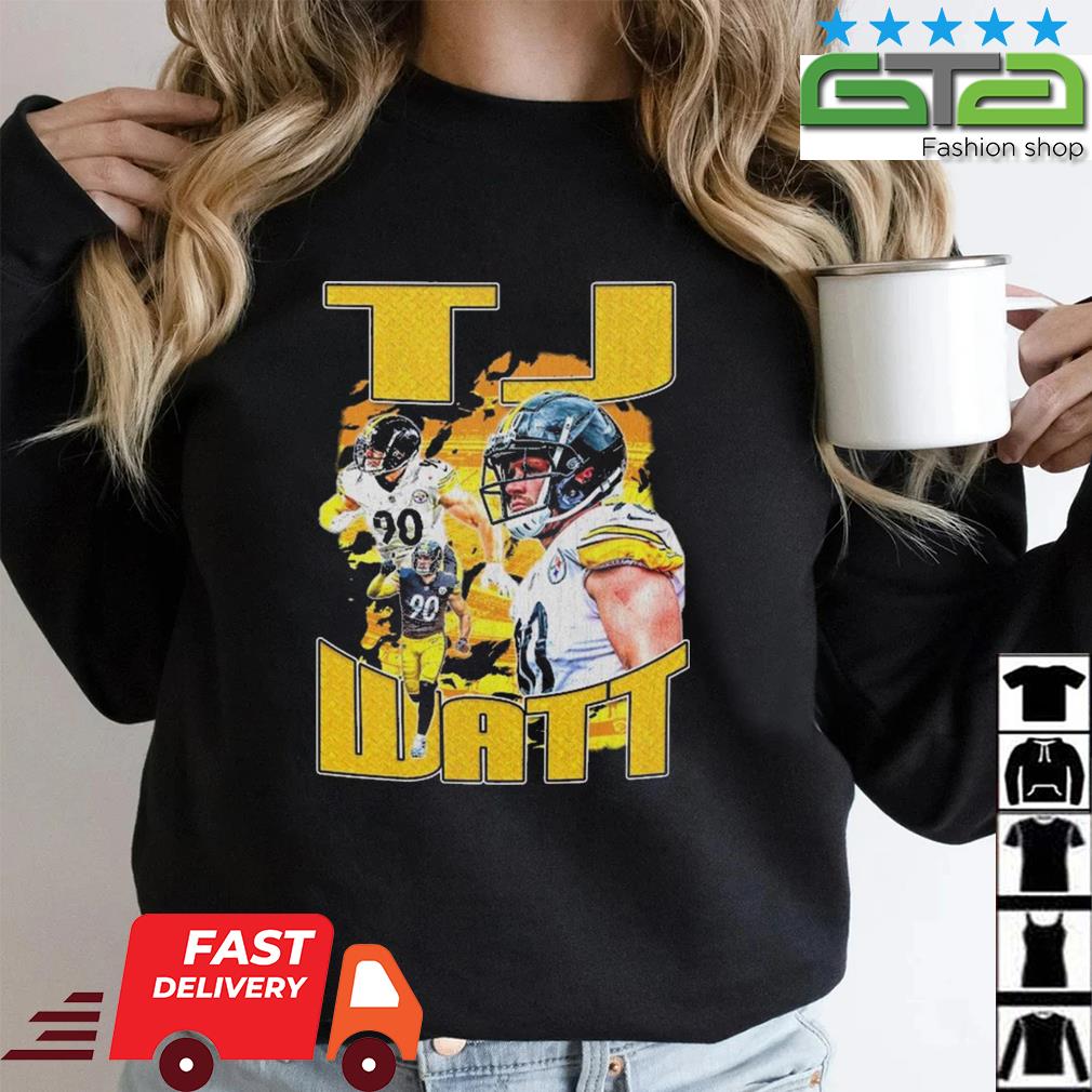 TJ Watt 90 Pittsburgh Steelers football retro poster shirt, hoodie,  sweater, long sleeve and tank top