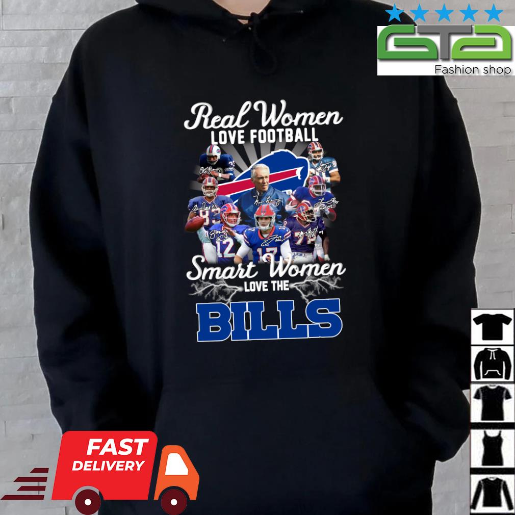 Nice buffalo Bills Real women love football smart women love the Bills  heart shirt, hoodie, sweater, long sleeve and tank top