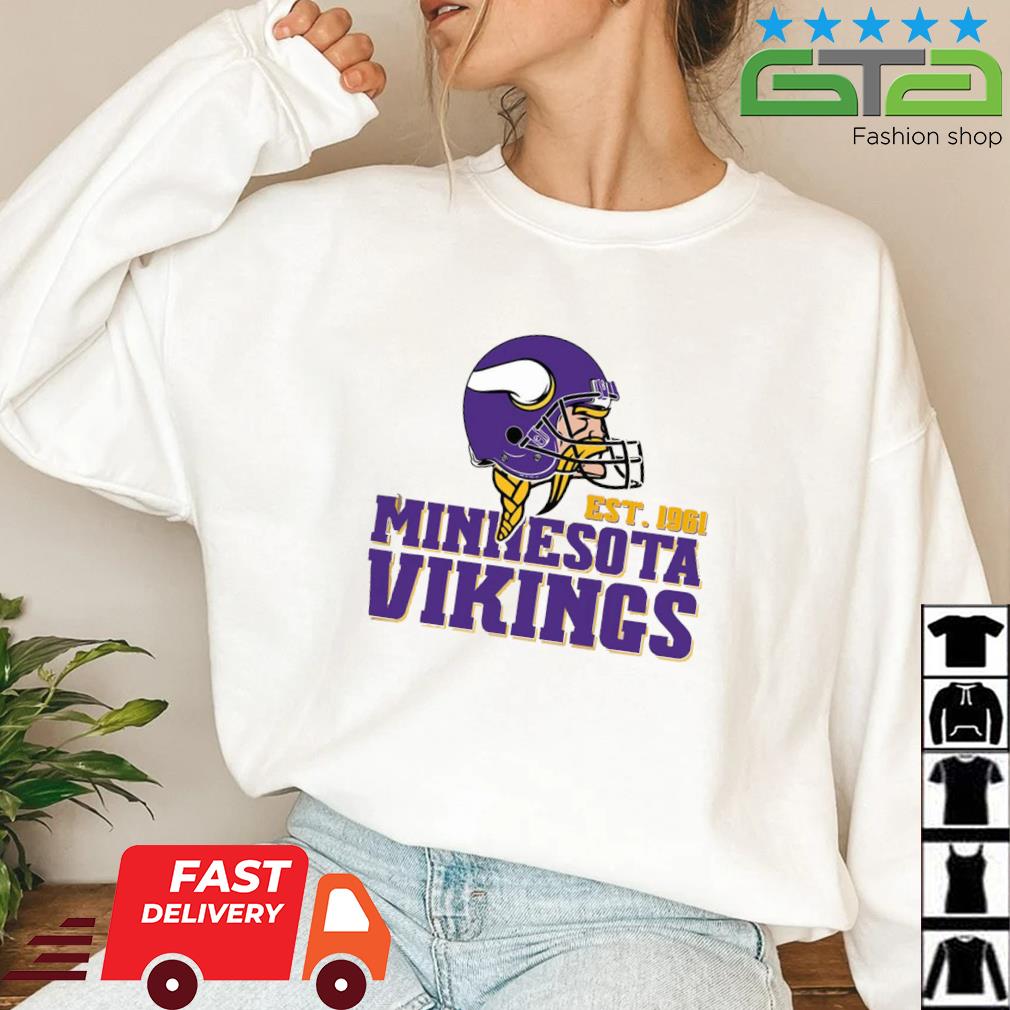 Minnesota Vikings football est. 1961 go Vikings logo shirt, hoodie,  sweater, long sleeve and tank top