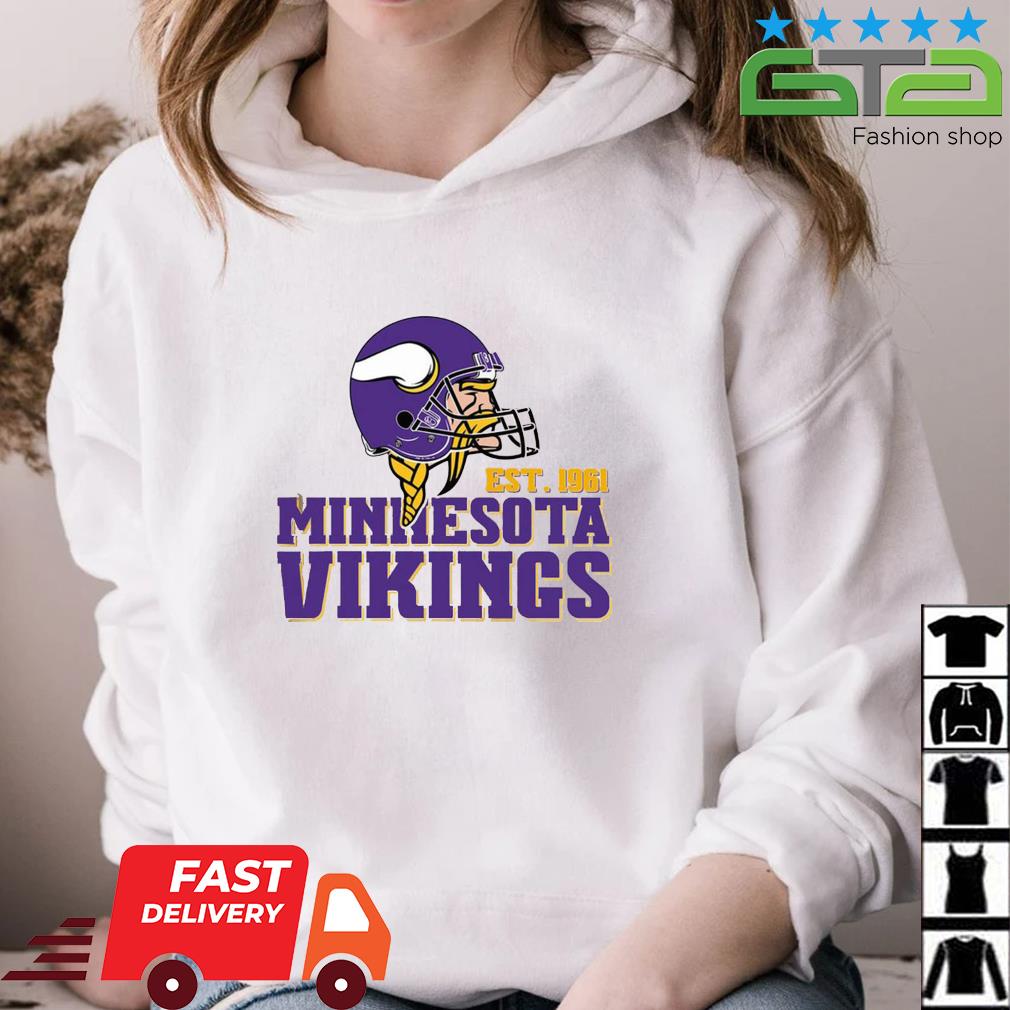 Minnesota Vikings football est 1961 go Vikings logo shirt, hoodie