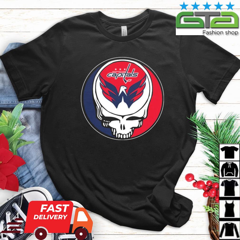 Washington Capitals Grateful Dead Steal Your Face Hockey NHL Shirt