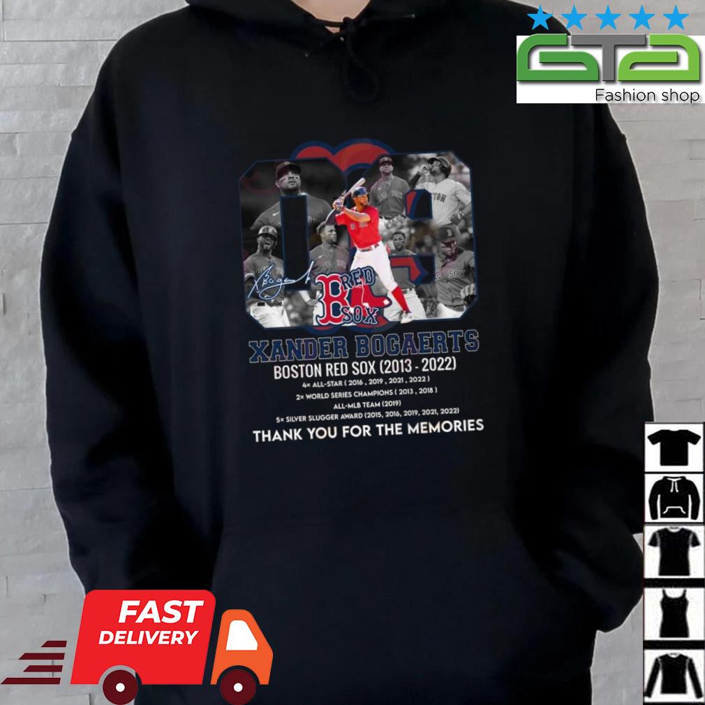 Xander Bogaerts Boston Red Sox 2013-2022 Thank You For The Memories  Signatures Shirt, hoodie, sweater, long sleeve and tank top