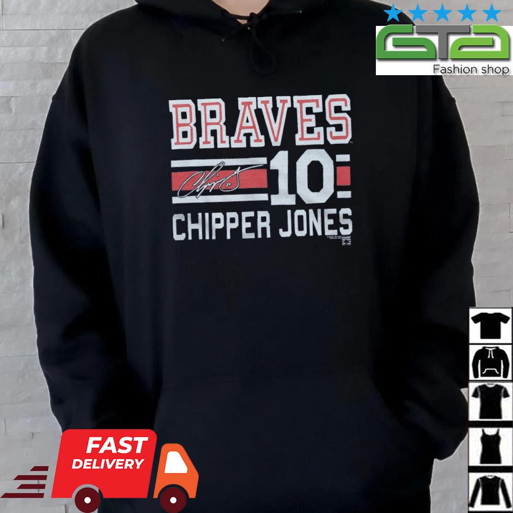 Braves Chipper Jones 10 signature jersey t-shirt, hoodie, sweater