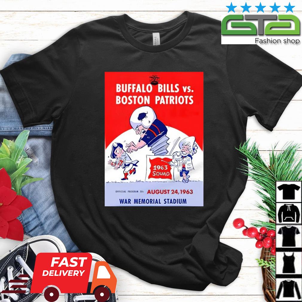 Buffalo Bills Vs Boston Patriots War Memorial Stadium T-Shirt - Kaiteez