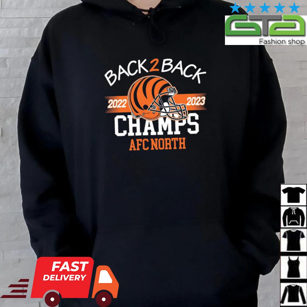 Original Cincinnati Bengals Back 2 Back Champs 2022 2023 Afc North Champs  Helmet T-shirt,Sweater, Hoodie, And Long Sleeved, Ladies, Tank Top