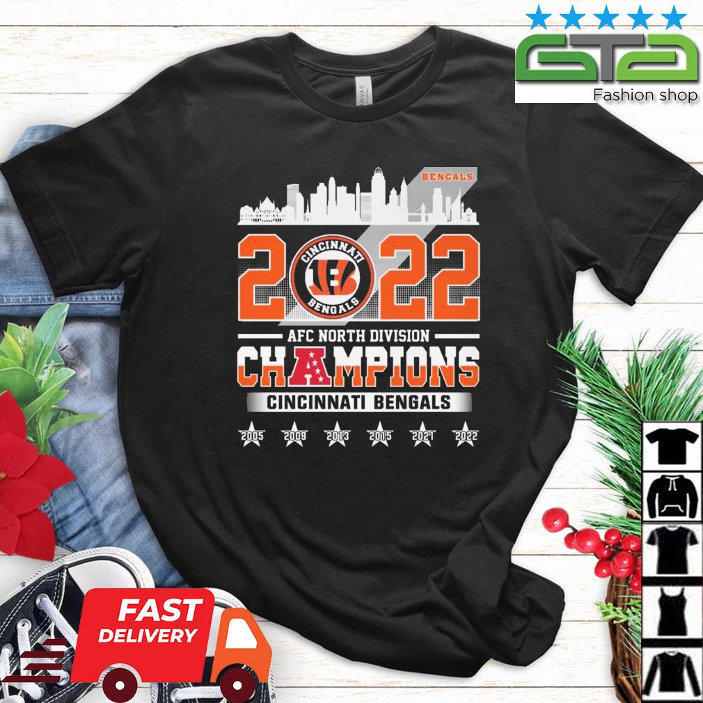 Cincinnati Bengals City Skyline 2022 AFC North Division Champions shirt -  Antantshirt