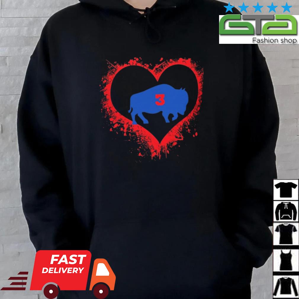 Heart Love Damar Hamlin 3 Buffalo Bills Logo Shirt 95e218 0 - Limotees