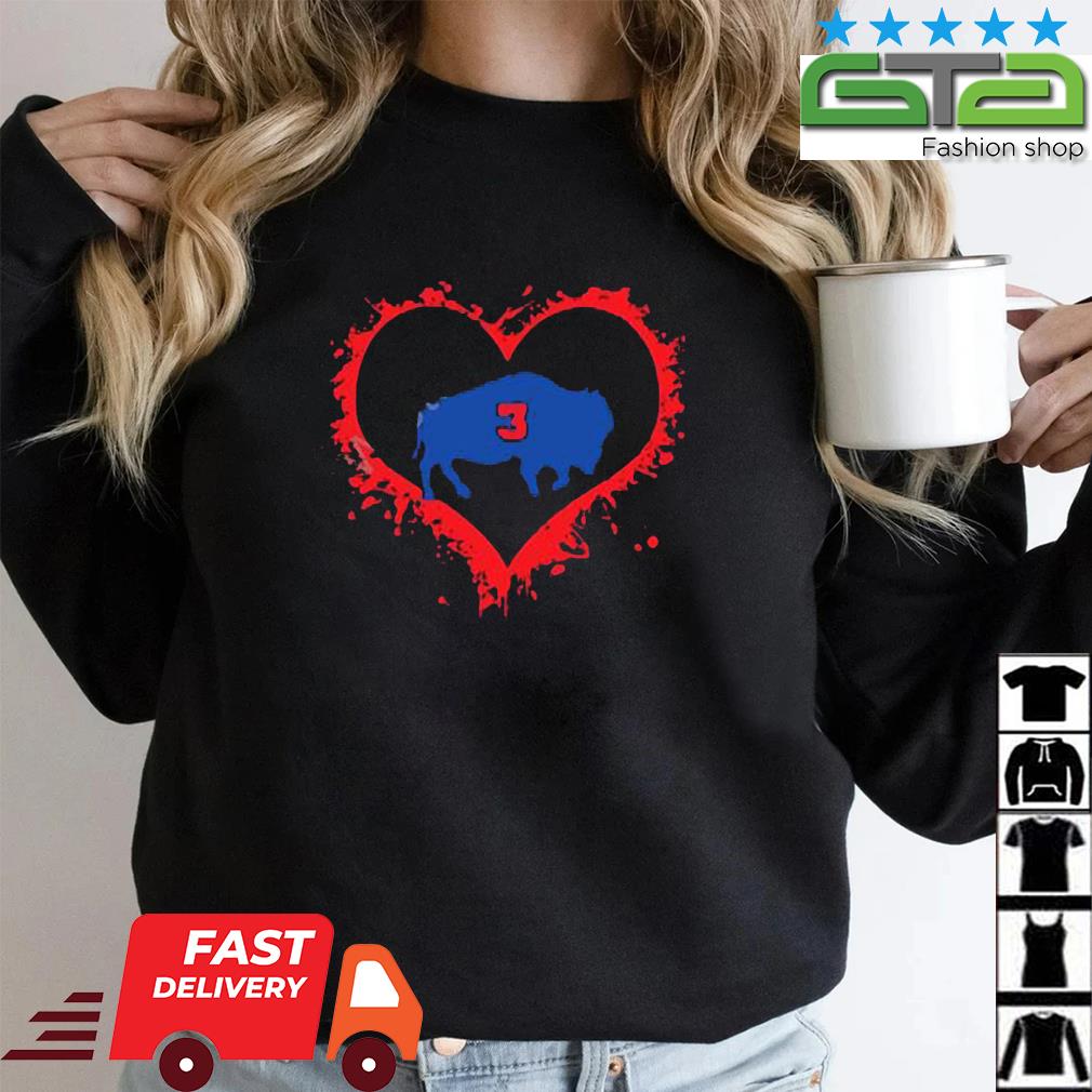 Damar Hamlin Heart 3 shirt, hoodie, sweater, long sleeve and tank top