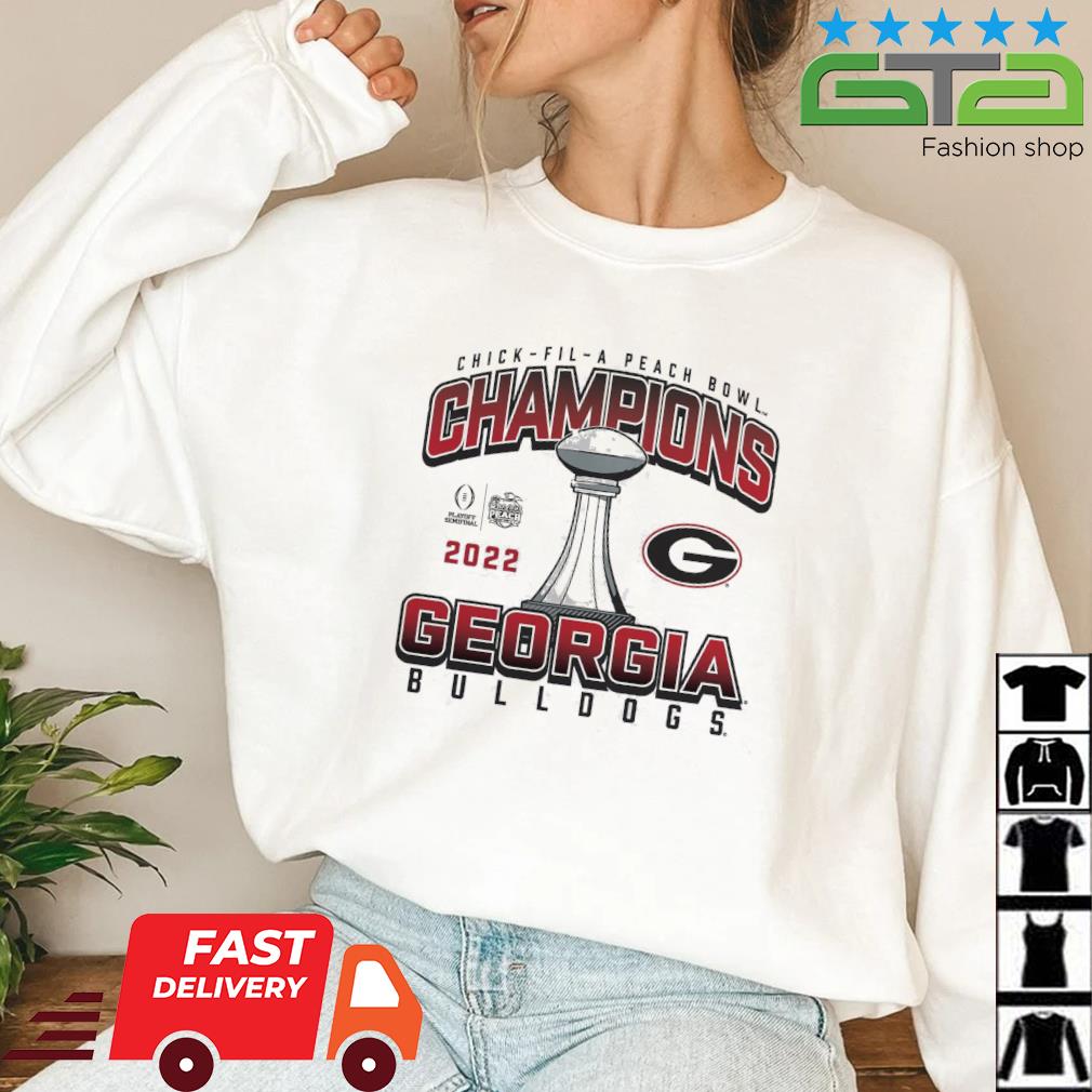 Georgia Bulldogs Fanatics Branded College Football Playoff 2022 Peach Bowl Champions Shirt