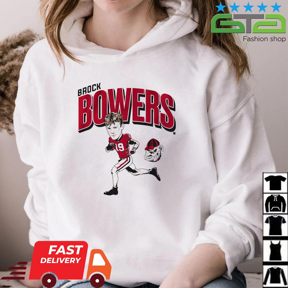 Georgia Football: Brock Bowers Caricature, Adult T-Shirt / 3XL - College Football - Sports Fan Gear | BreakingT