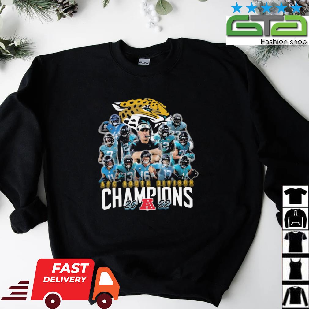 Jacksonville Jaguars Team Football 2022 AFC South Division Champions shirt,  hoodie, sweater, long sleeve and tank top