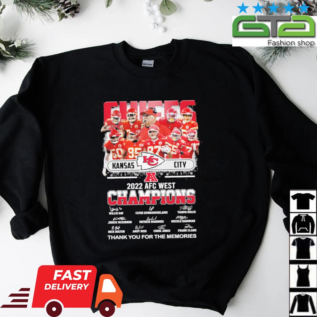 Kansas City Chiefs 2022 AFC Champions thank you for the memories signatures  Shirt, hoodie, sweater, long sleeve and tank top