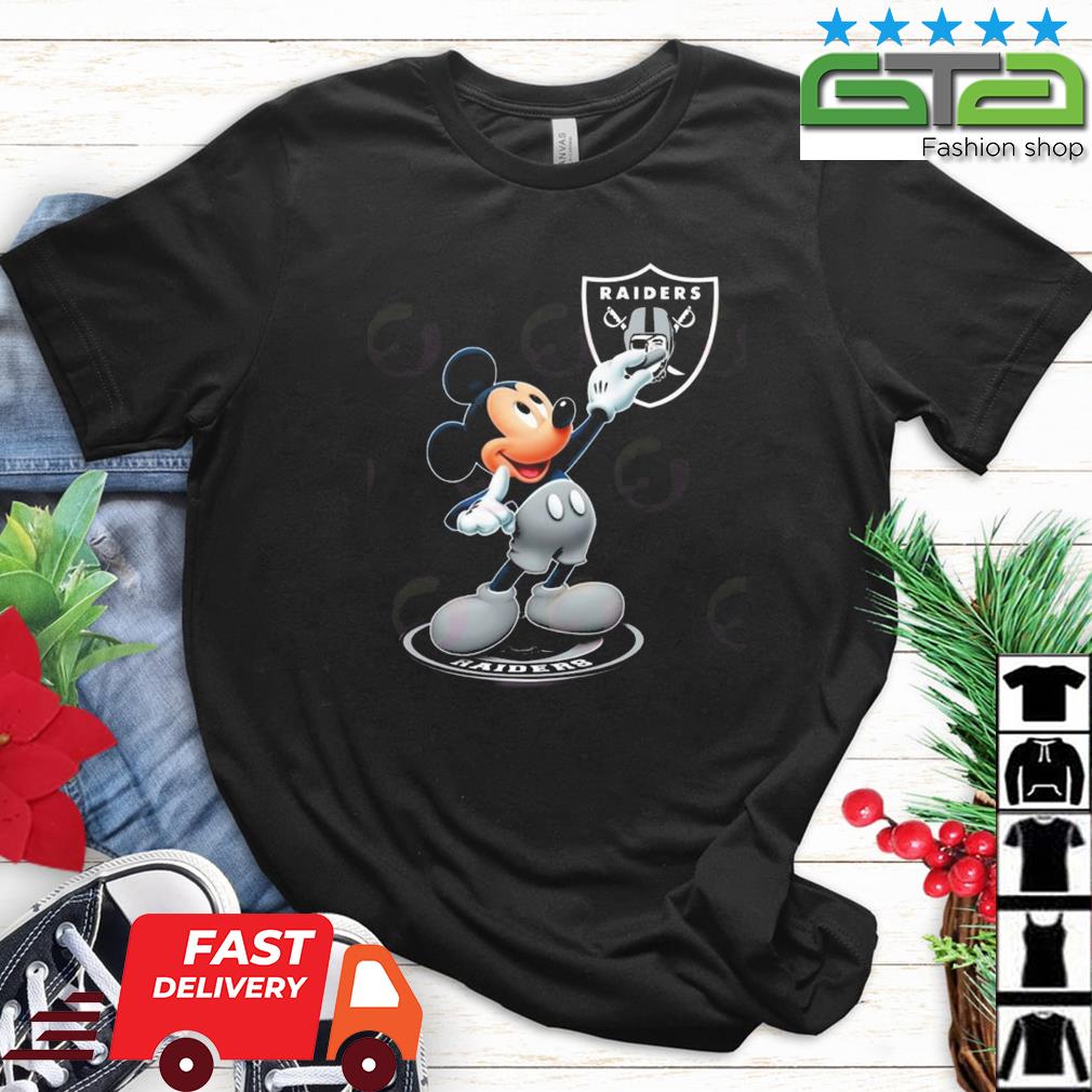 Disney Mickey NFL Las Vegas Raiders Hawaiian Shirt Gift For Football Fans -  Bunbotee