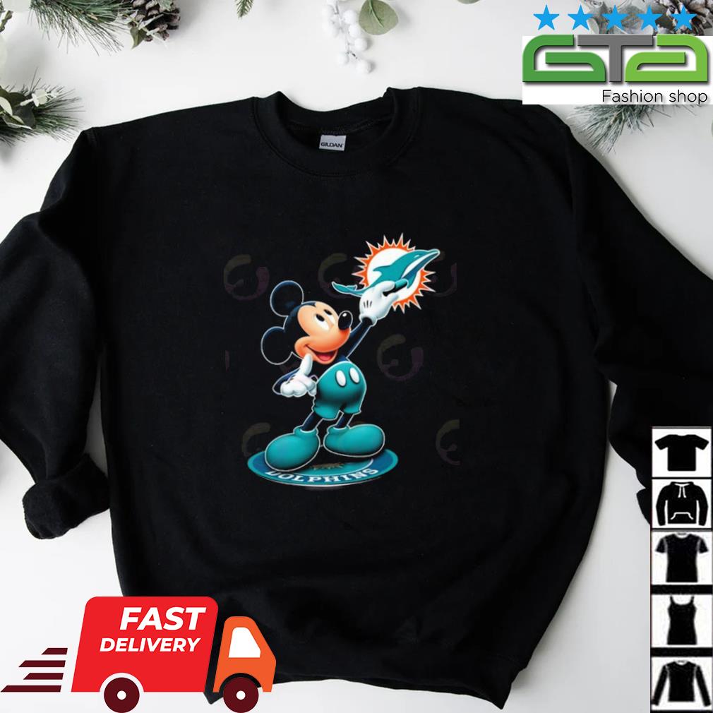 Official Mickey Mouse Nfl miami dolphins logo 2023 shirt, hoodie, sweater,  long sleeve and tank top