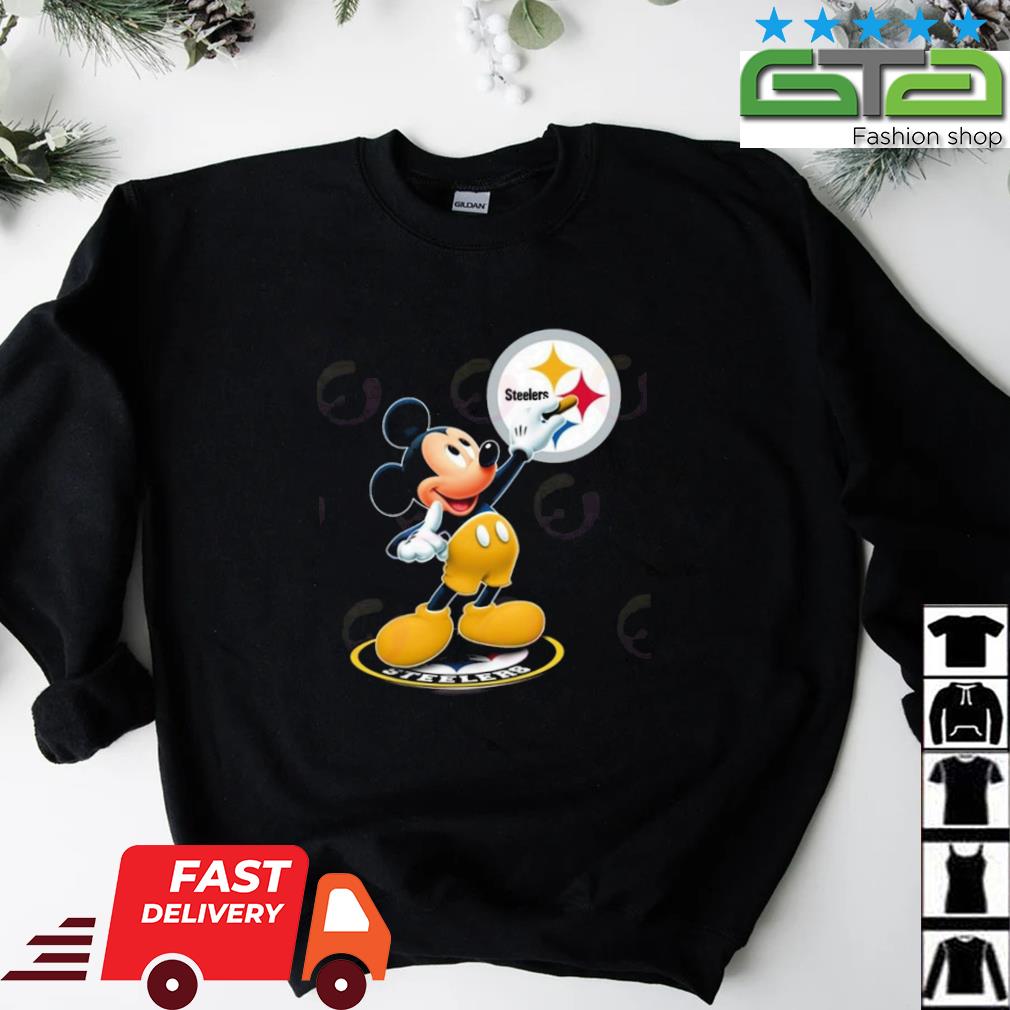 Mickey mouse NFL Pittsburgh Steelers logo 2023 T-shirt, hoodie, sweater,  long sleeve and tank top