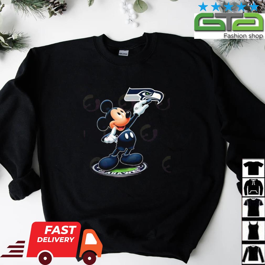 I Love The Seahawks Mickey Mouse Seattle Seahawks Hoodie 