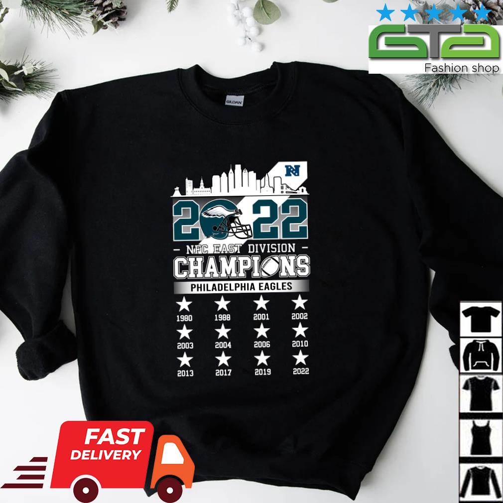 Philadelphia eagles 2022 nfc east division champions 1980 2022 shirt,  hoodie, sweater, long sleeve and tank top