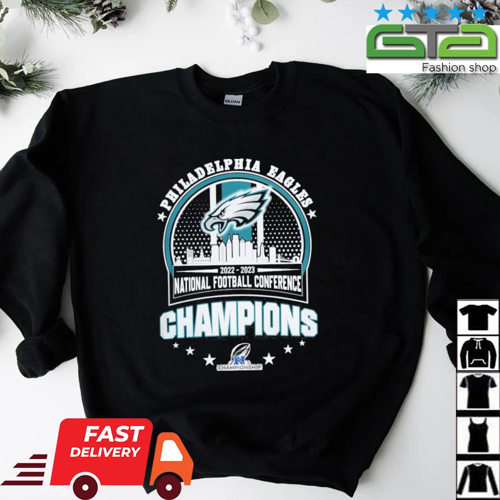 Philadelphia eagles champions national football conference 2022 2023 shirt,  hoodie, sweater, long sleeve and tank top