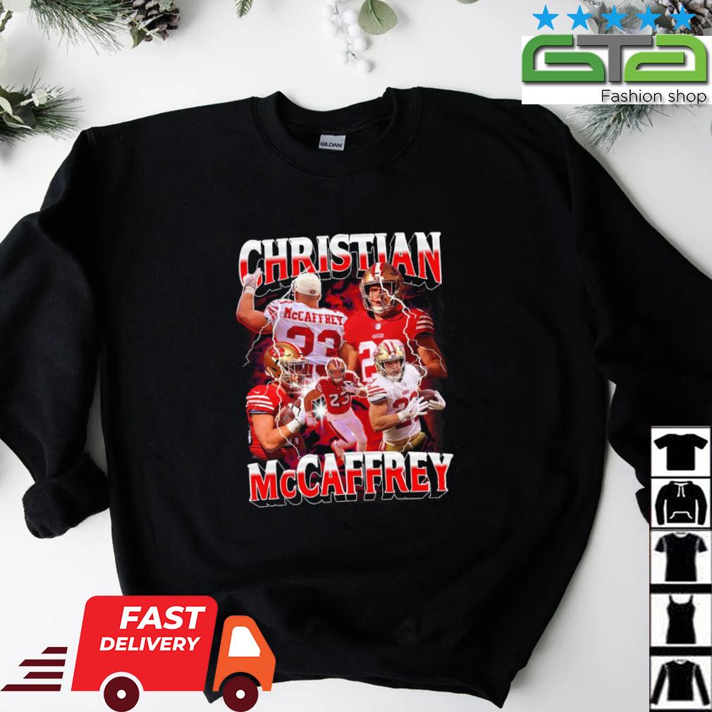 Retro Christian Mccaffrey Shirt, Nfl Football Vintage Long Sleeve Crewneck