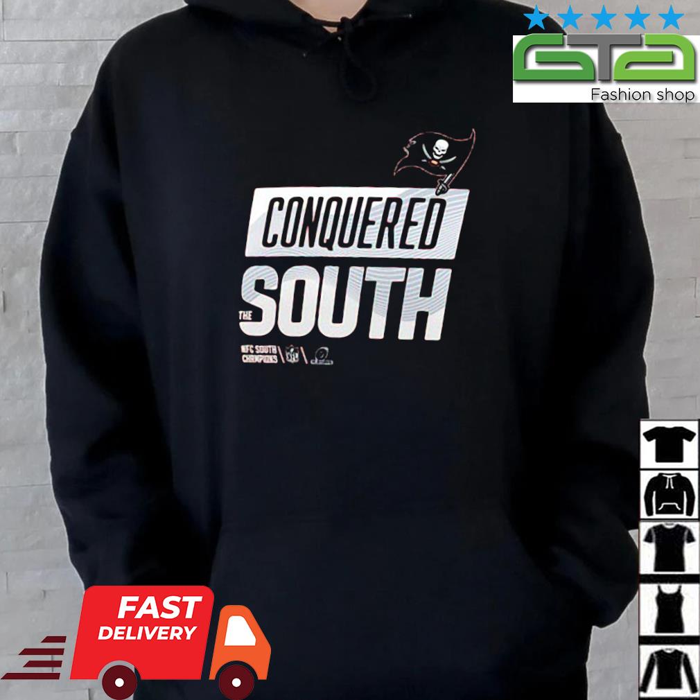 Official conquered the south NFC south champions tampa bay buccaneers  T-shirt, hoodie, sweater, long sleeve and tank top