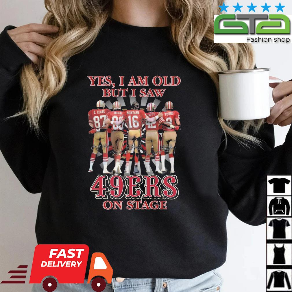 The San Francisco 49ers 75th anniversary 1964 2021 thank you for the  memories signatures shirt, hoodie, sweater, long sleeve and tank top