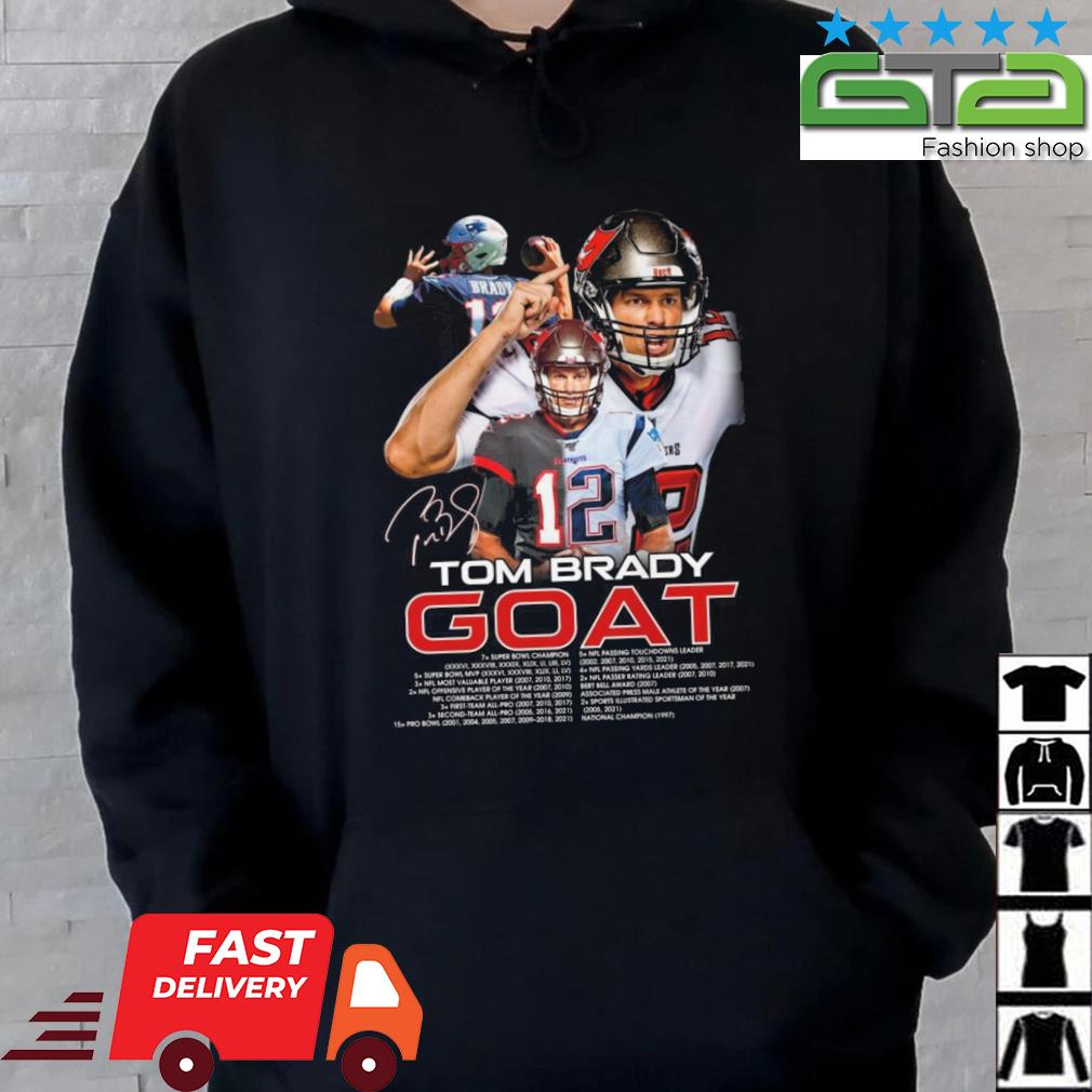 2021 Tom Brady Goat TB12 Football Unisex Lovers Brady Goat Tee Shirt -  HollyTees