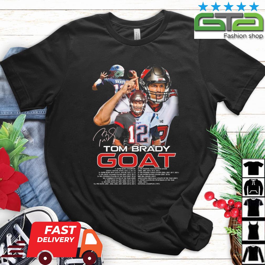 2021 Tom Brady Goat TB12 Football Unisex Lovers Brady Goat Tee Shirt -  HollyTees