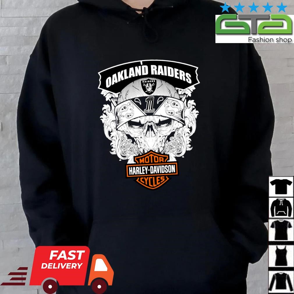 Skull Motor Harley Davidson cycles Oakland Raiders shirt, hoodie, sweater,  long sleeve and tank top