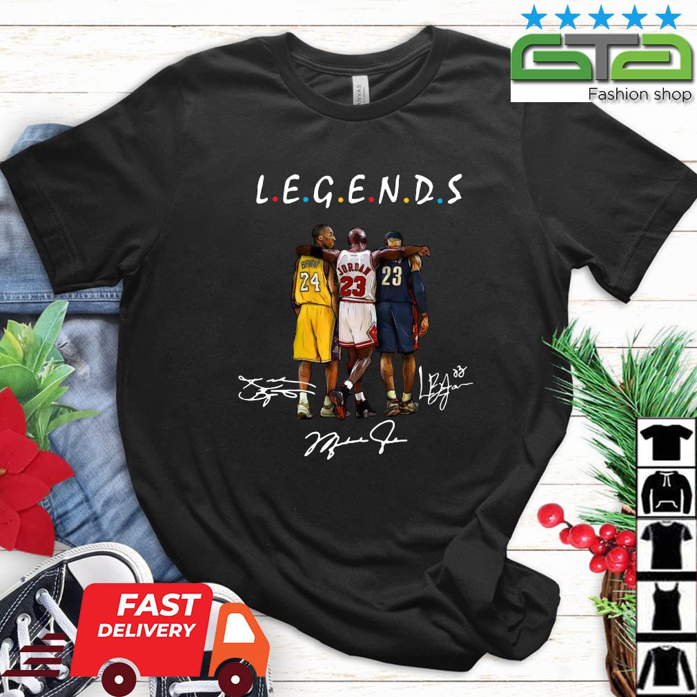 2023 Kobe Bryant Michael Jordan And Lebron James Legends Friends Signatures Shirt