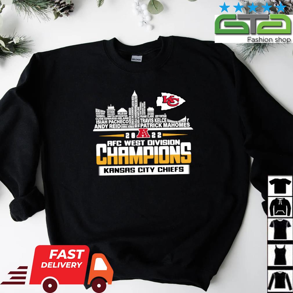 Kansas City Chiefs Skyline AFC West Division Champions 2022 shirt, hoodie,  sweater, long sleeve and tank top