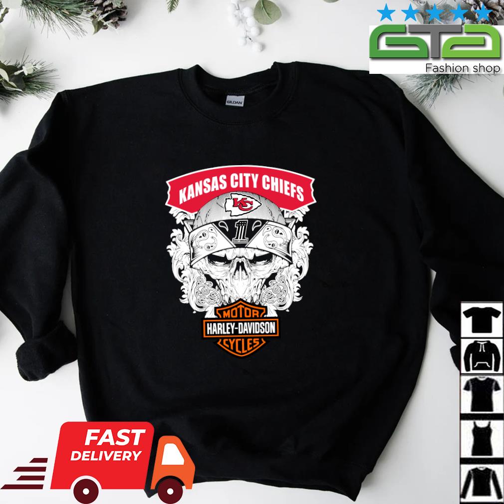 Skull Kansas City Chiefs NFL Motorcycles Harley-Davidson shirt, hoodie,  sweater, long sleeve and tank top